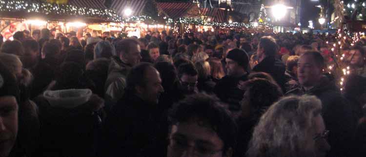 Christmas markets were packed with shoppers and