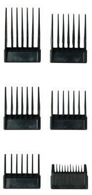 4 attachment combs (3, 6, 9 & 12mm) 12054 Charging time: 2,5 hours Weight: 238g Standard cutting length: 0,5mm with