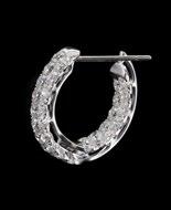 30 cts of pavé-set brilliant cut diamonds PHP 650,000-680,000 Lot 385 A pair of 18K white gold diamond loop earrings The