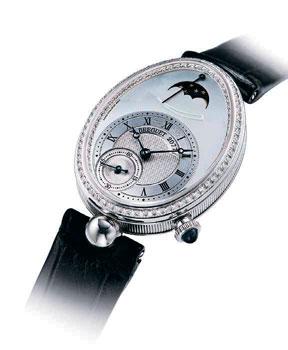 2066 2066 BREGUET A FINE LADY'S WHITE GOLD AND DIAMOND-SET AUTOMATIC WRISTWATCH WITH MOON-PHASES, POWER RESERVE INDICATION AND MOTHER-OF-PEARL DIAL REF. 8908, REINE DE NAPLES MODEL, CASE NO.