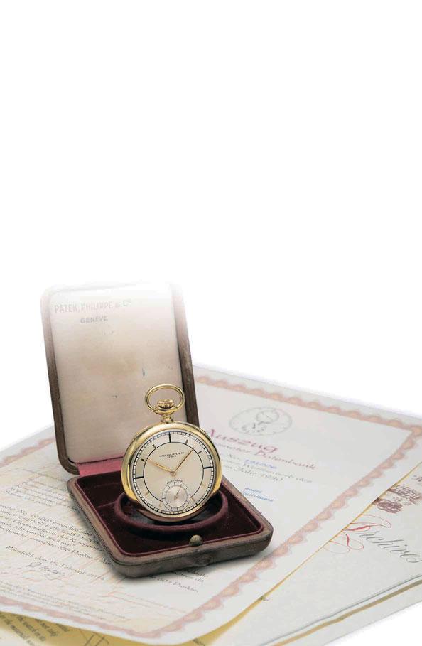 PATEK PHILIPPE CHRONOMETER, 23J 2071 PATEK PHILIPPE A VERY FINE AND RARE YELLOW GOLD OPEN FACE CHRONOMETER POCKET WATCH CASE NO. 416.603, MOVEMENT NO. 191.