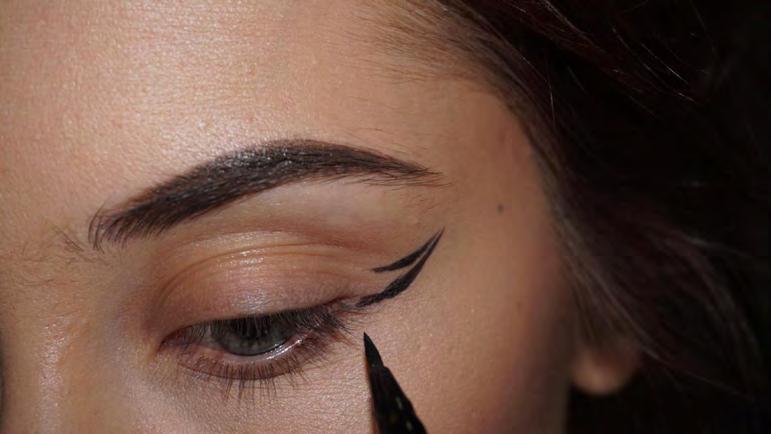 defined, but you can follow your regular brow shape to suit your face.