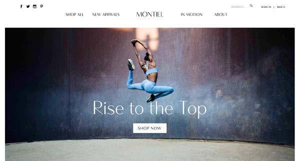 Introduction MONTIEL LIQUIDO The products being marketed are women s workout gear, mostly clothes.