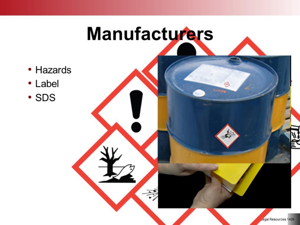 The Hazard Communication standard requires manufacturers to provide information about the hazards of their chemicals to help users handle them safely.