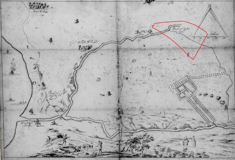 Culvert Whitehill/Newhailes Ha ha Coal pits Brunstane Figure 16: Newcraighall North boundary overlaid onto Slezer s map of Brunstane c.1672.