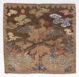 Badge (buzi) with Mandarin Duck for Seventh-Rank Civil China, Qing dynasty, 1898-1900 Silk and metallic thread tapestry (kesi) Lent by the Ruth Chandler Williamson Gallery, Scripps College This is an