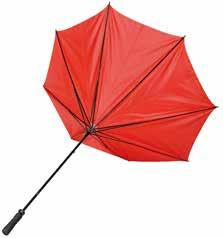 Windproof umbrella TORNADO, with fibreglass shaft, plastic tips, blackcoated double metal ribs and windproof suspension with fast return and an EVAhandle, polyester canopy, closure with Velcro