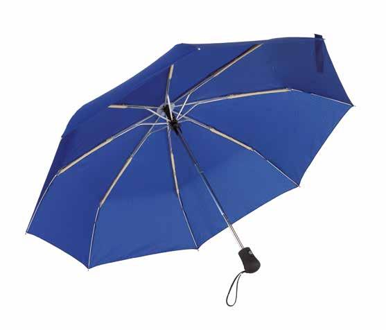 umbrella SHORTY with colourmatching PVC zip pouch shaped as a can (Ø 17 x 7 cm) and carabiner hook, 215g lightweight frame, 5piece aluminium shaft, with