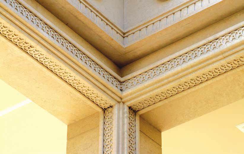 ORNAMENTAL Decorative details enhance a structure