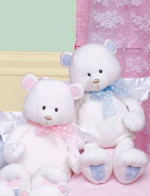 Powder soft cotton velour angel bears