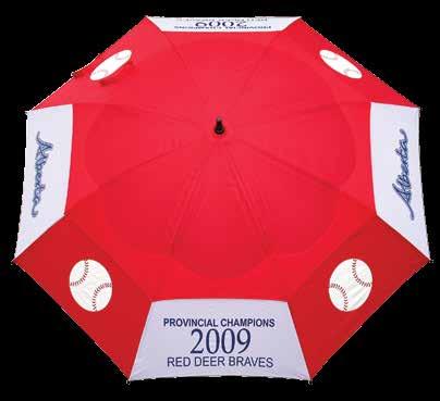 Umbrellas Wind Umbrella - Double Canopy - Fiberglass Shaft - Rubber Handle Logo Minimum: 24 Imprint