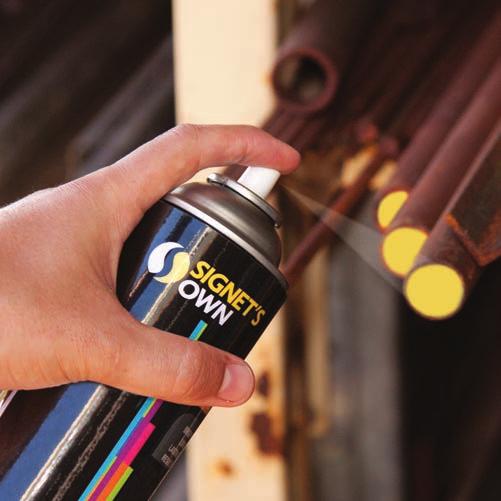 Steel Colour Coding Spray Simply point and spray for easy steel colour coding Aerosol colours are formulated to meet Australian Industry Steel Standards (AS 2700, BS 5252) 350g aerosols can be bought