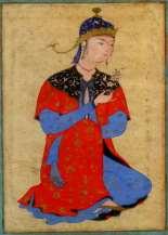 A fantastic rendering of feminine costumes is in the Lady with a fan, Is fahān, 1590, fig.48.