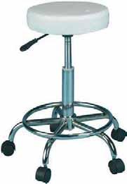 Revolving seat guarantees correct, natural posture and gas lift height adjustment from 48-61 cm high, guarantees correct position for treatment. Supporting weight: 280lb Compact Stool (NS) F5520-60.