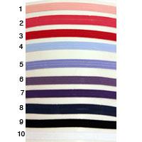 Elastic Belts A wide range of ½" coloured elastic waist belts. Some to match regulation leotards. 1.Pale Pink, 2.Mulberry, 3.Plum, 4.RAD Pale Blue, 5.ISTD Sky, 6.RAD Lavender, 7.ISTD Purple, 8.
