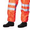 coverall available in fluorescent orange with silver grey reflective bands for day and night visibility. Robust yet lightweight.