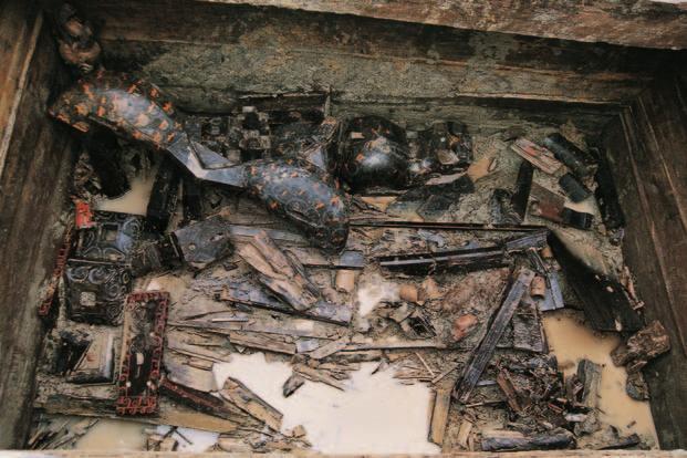 The funeral objects unearthed from Tomb M7 not only great in quantity but also rich in variety, numbering more than 700 pieces, some belonging to previously unknown types.