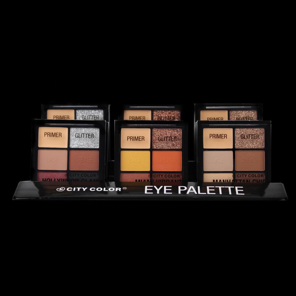 EYES The City Eye Shadow Palettes (E-0087-1/E-0087-2/E-0087-3) Choose your favorite city! Are you Hollywood Glam, Miami Vibrant, or Manhattan Chic?