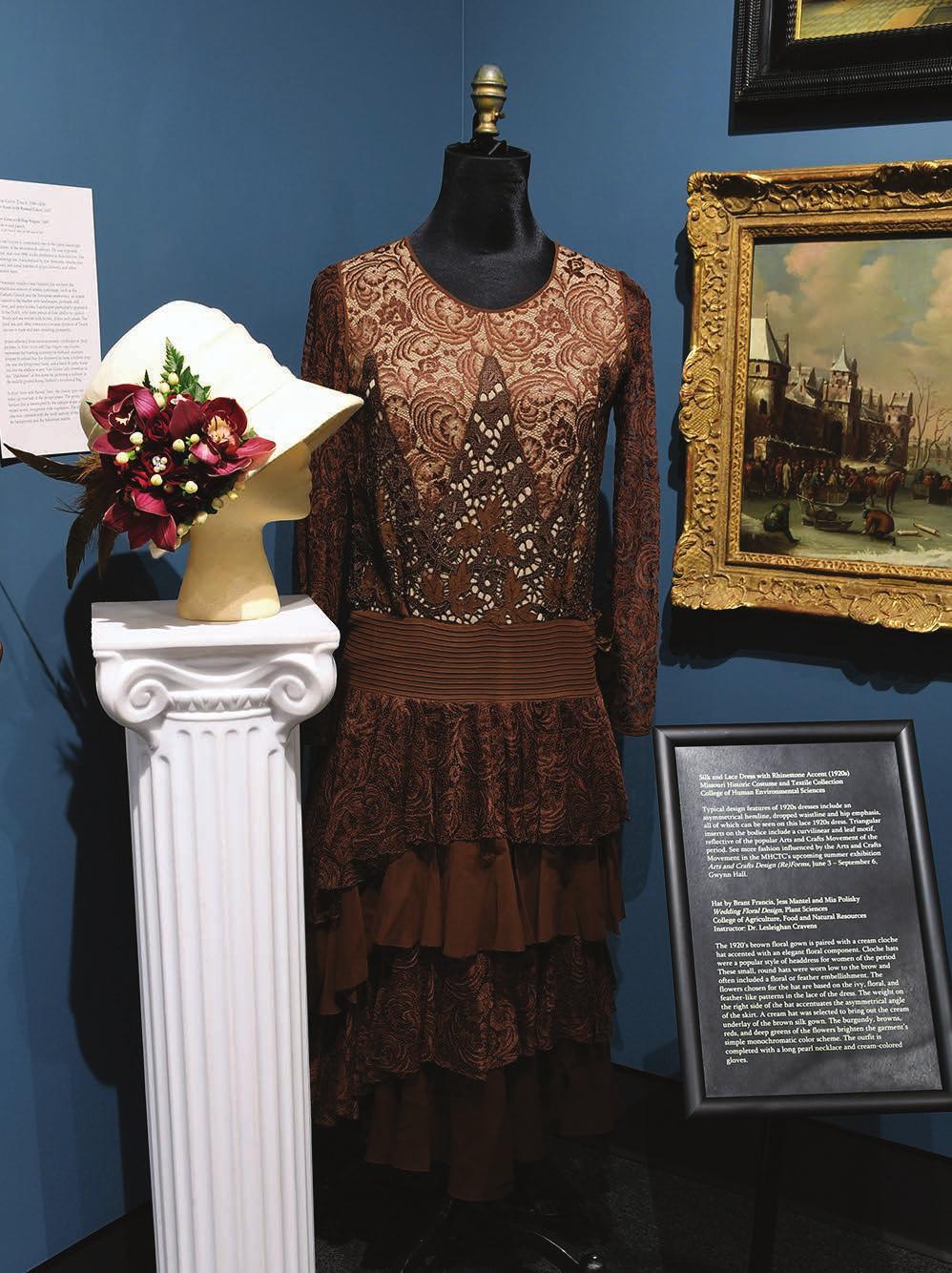 Dresses with a floral theme from The Missouri Historic Costume and Textile Collection at MU were