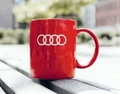 002.00 3 Mug Audi rings Porcelain mug with engraved Audi rings. 329.