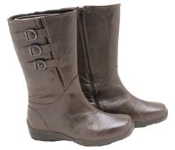 brown Sydney Chic and smart, ¾ length boot with an inside full length zip.