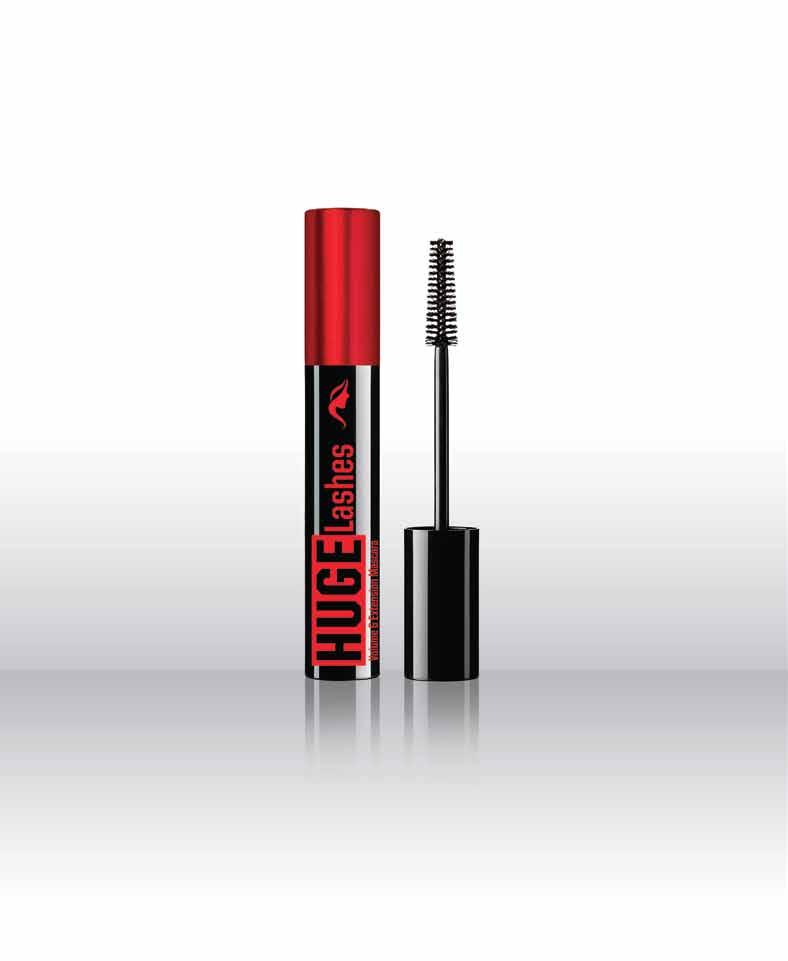 New MASCARAS HUGE LASHES Volume & Extension Mascara Extends length and enhances volume, delivering perfectly defined lashes instantly.