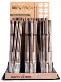 Eyebrow pencil with spoolie Pigmented formula Easy to blend for natural brow Paraben-free with Vitamin E How to: Use spoolie to comb through eyebrows then lightly outline to define brow.