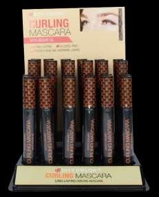 EYES Curling Mascara with Argan Oil (E-0056) Condition and add curl to your lashes with our NEW Curling Mascara with Argan Oil. The smudge free formulation will hold a curl all day without spreading.