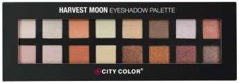 EYES Harvest Moon Eyeshadow Palette (E-0036) Harvest Moon Palette features 16 full-size, newly reformulated City Color shadows in complimentary shades of peaches, corals and warm neutrals.