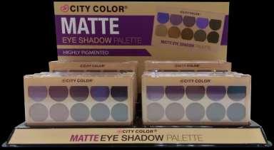 Matte Eyeshadow Palette (E-0050) EYES City Color s first Matte Eye Shadow Palette comes with 10 shades in a beautiful purple and brown