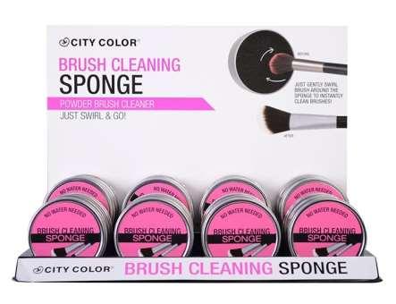 Removes color from powder brushes Perfect for shadow brushes No water