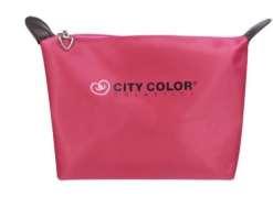 cosmetics safe in this adorable city color cosmetic bag.