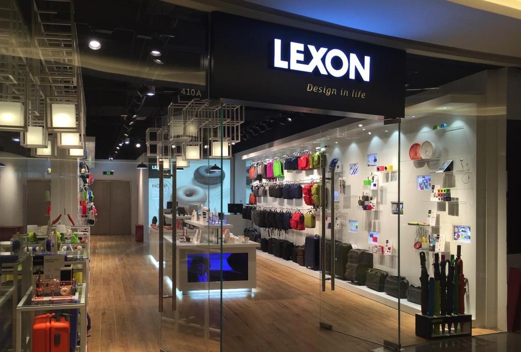 Lexon in China Created in 2009, Lexon-China has quickly grown in retail market, opening 120 shops around the country.