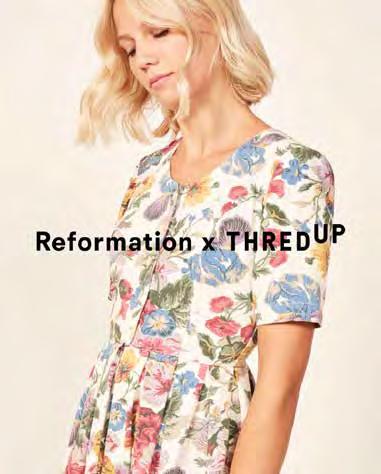 item. thredup x Reformation Customers clean out with thredup to earn