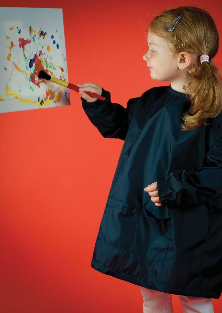 Painting Smock LW024 Painting smock with front pockets detail, hoop and loop fastening at