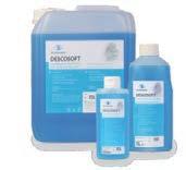 DESCOSOFT contains allantoin, refatting agents and glycerine, which counteracts drying of the skin by hand washing. For easy identification of the filling level the product is coloured blue.