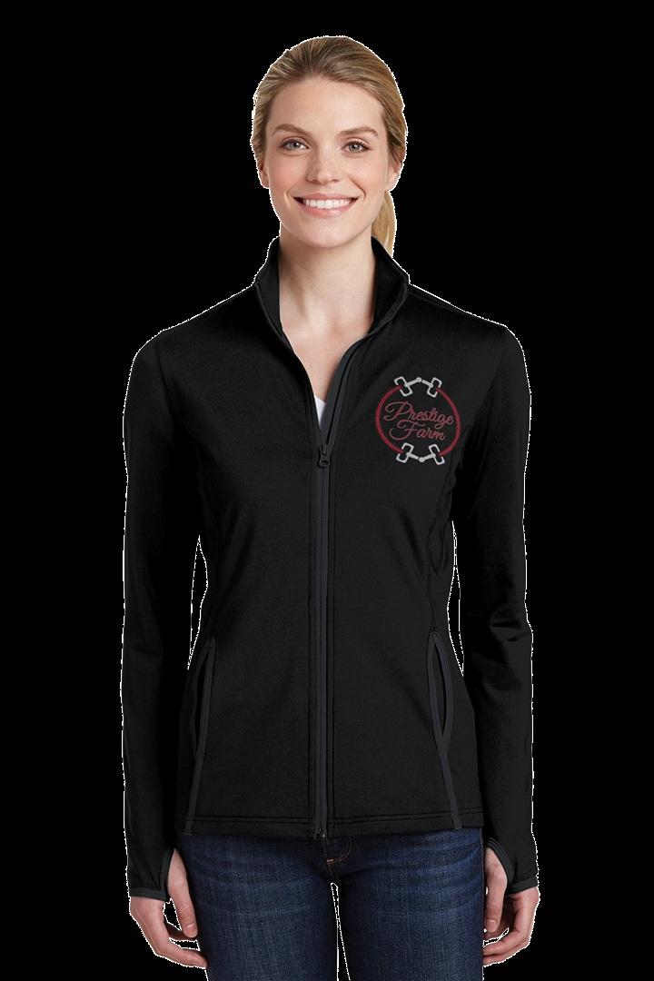 Sport-Tek Ladies Sport-Wick Stretch Contrast Full- Z ip Jacket. LST853 Keep moving in this moisture- wicking, soft- brushed jacket that's flexible and features hits of contrast color throughout. 6.