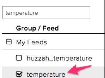 Select the temperature feed In the Block Settings step, set the Block Title totemperature, set the Gauge Min/Max Values to the upper and lower