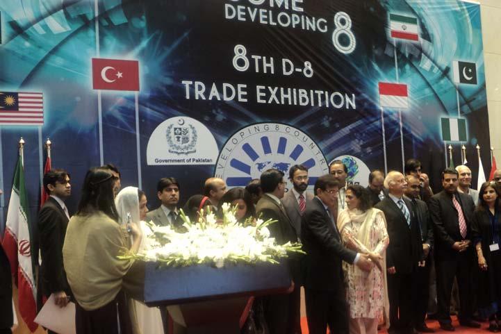 D-8 Trade Exhibition The Developing 8 (D-8 or Developing Eight) is a group of developing countries with large Muslim population that have formed an economic development alliance.