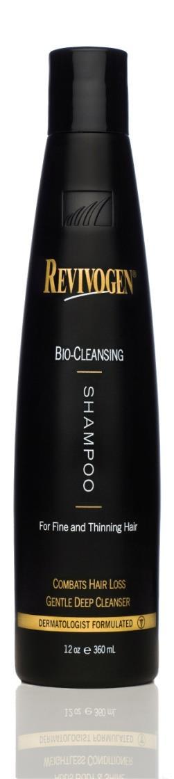 Revivogen Bio-Cleansing Shampoo Revivogen Bio-Cleansing Shampoo is designed to make your hair stronger, thicker and healthier without drugs and without side effects!