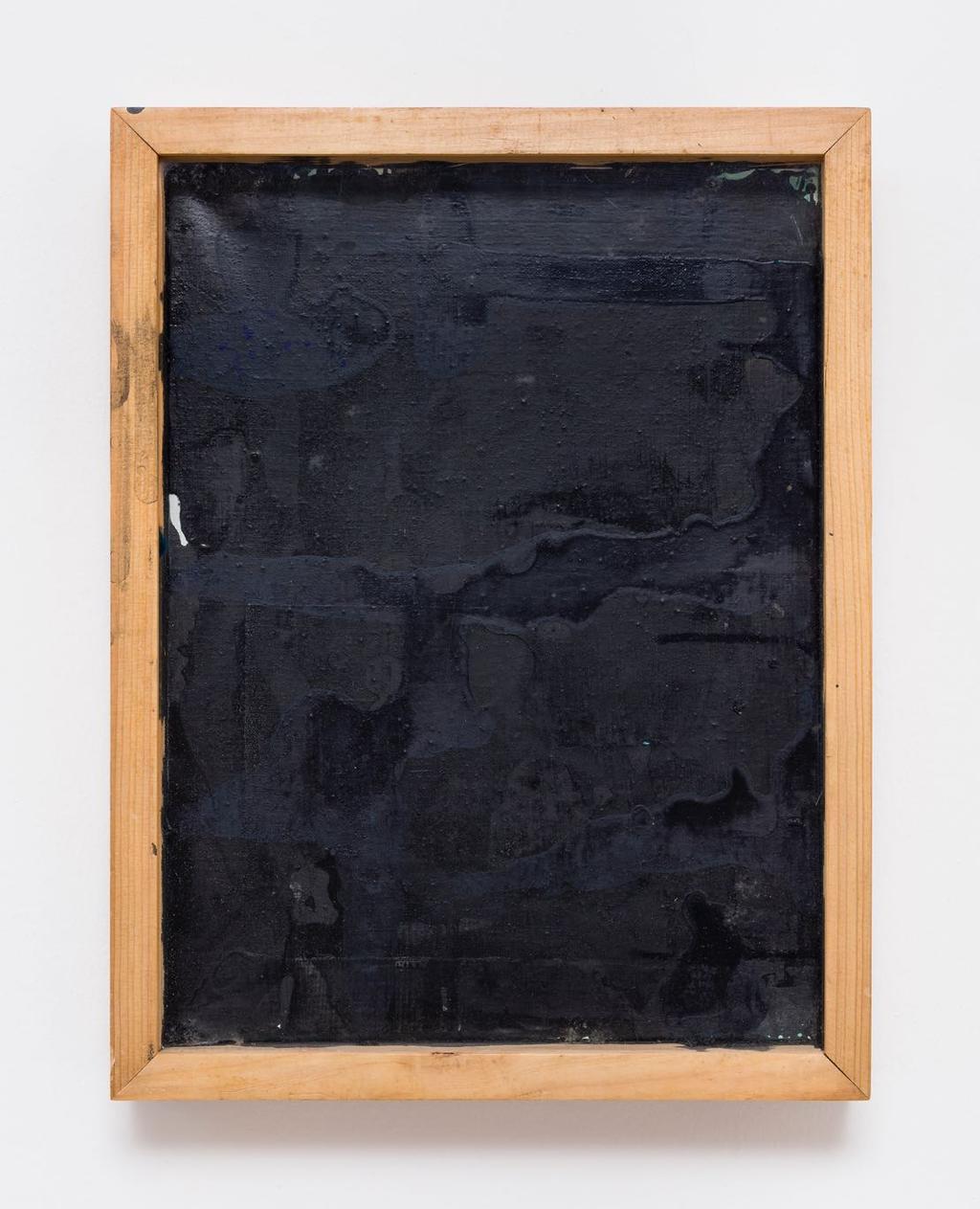 Painted from side, 1988, acrilico su tavola/acrylic on board, cm.45x34 Painters usually paint directly on canvas.