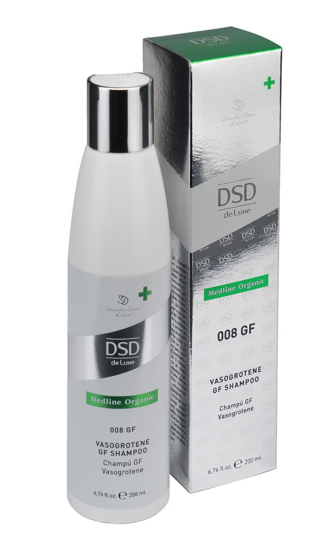 008 GF VASOGROTENE GF SHAMPOO 7 days 2 minuts Rinse Shampoo based on placental protein, betaine and rosemary essential oil. Contains nourishing active ingredients for hair and Growth Factors.
