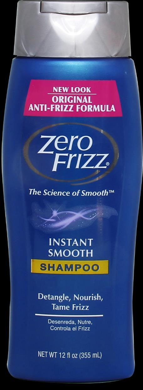 Anti-Frizz Formula Instant Smooth Shampoo This shampoo is formulated with Zero Frizz Science of Smooth technology to detect the cause of your hair s frizzy, damaged condition and correct it