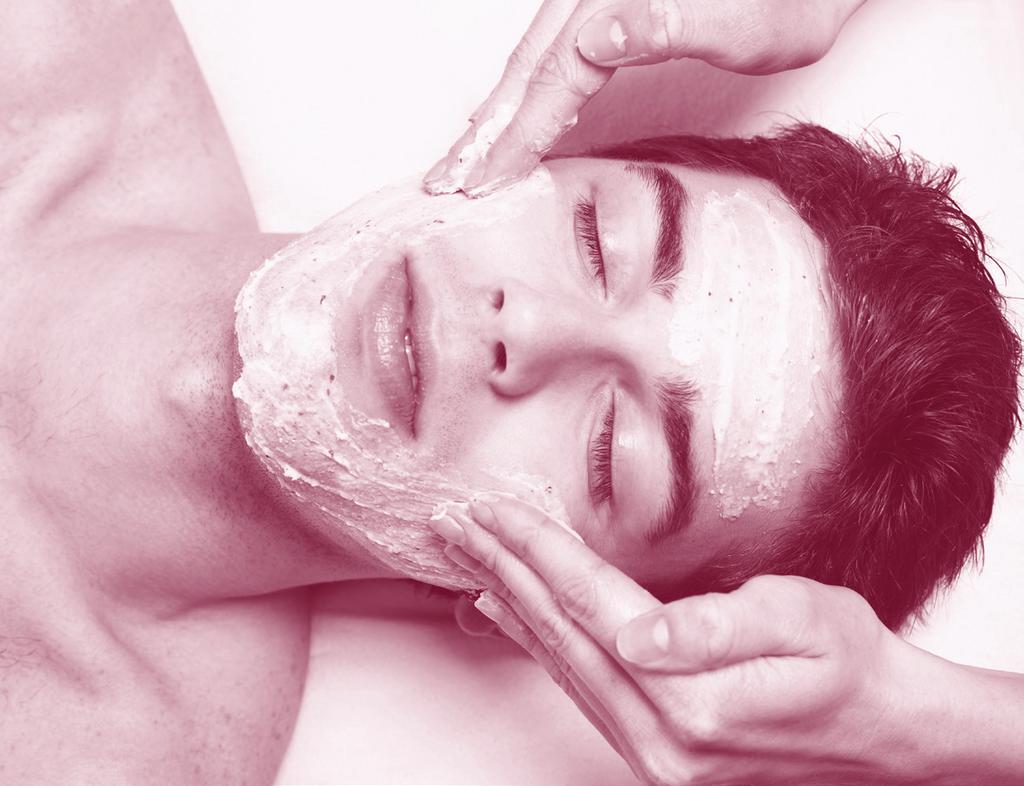 Mens Skin Care Mens Exclusive Facial A deep cleansing begins the treatment, followed by an enzyme peel and extractions to remove any congestion.