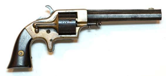 This one is VG to near fine condition with nearly all of the blue on the cylinder and hints remaining on the barrel. It is the large 42 caliber third model gun w/ 6 inch barrel.