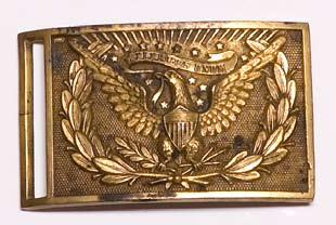 018) Regulation Civil War Officer s Eagle Buckle. The classic spread-winged Eagle plate with cast brass wreath surrounding the eagle.