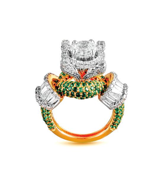 blooms in gold with diamonds, the collection celebrates nature s