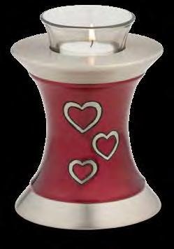 Most Silverlight adult urns are available with matching keepsakes and tealight