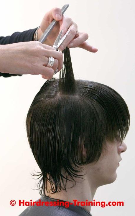 Tip: Check the crown area at the consultation stage. Some clients will have double crowns. If you cut double crowns short, the hair will stick up.