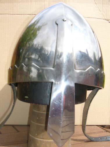 conical helm.